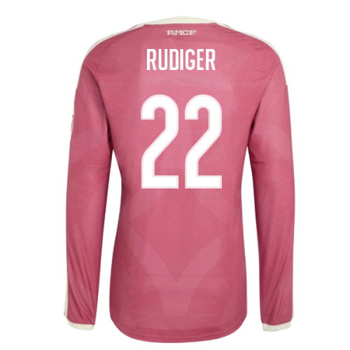 2026-2027 Real Madrid Authentic Long Sleeve Third Shirt (Rudiger 22)
