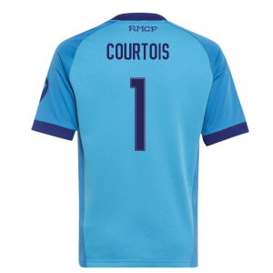 2026-2027 Real Madrid Away Goalkeeper Shirt (App Sky Rush) - Kids (Courtois 1)