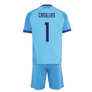 2026-2027 Real Madrid Away Goalkeeper Youth Kit (App Sky Rush) - Kids (Casillas 1)