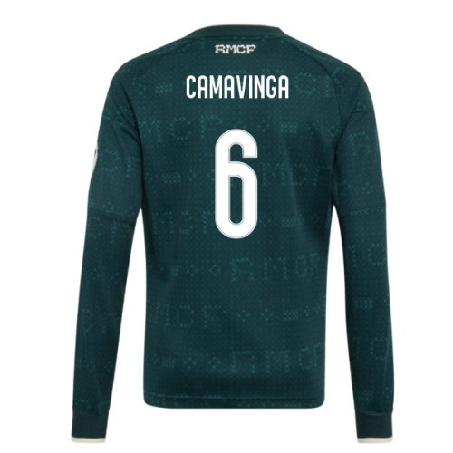 2026-2027 Real Madrid Away Long Sleeve Shirt (Kids) (Camavinga 6)