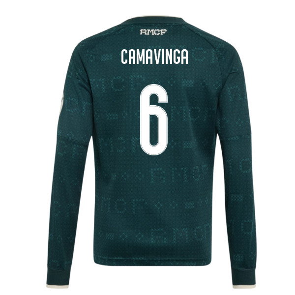 2026-2027 Real Madrid Away Long Sleeve Shirt (Kids) (Camavinga 6)
