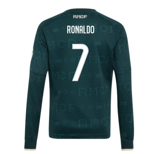 2026-2027 Real Madrid Away Long Sleeve Shirt (Kids) (Ronaldo 7)