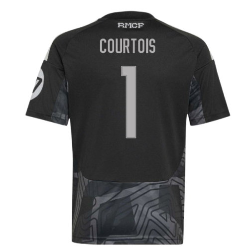 2026-2027 Real Madrid Home Goalkeeper Shirt (Black) - Kids (Courtois 1)