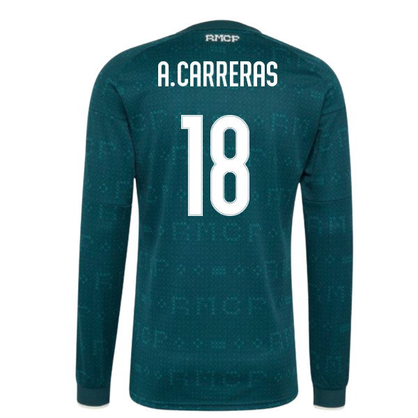 2026-2027 Real Madrid Long Sleeve Away Shirt (A.Carreras 18)
