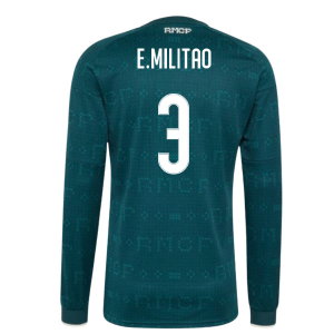 2026-2027 Real Madrid Long Sleeve Away Shirt (E.Militao 3)