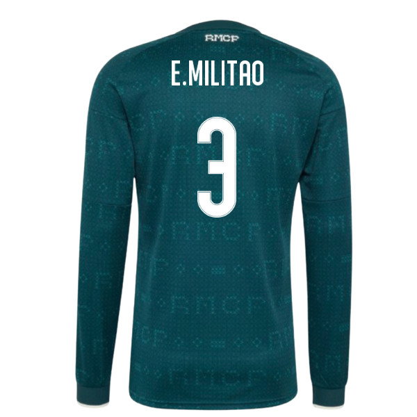 2026-2027 Real Madrid Long Sleeve Away Shirt (E.Militao 3)