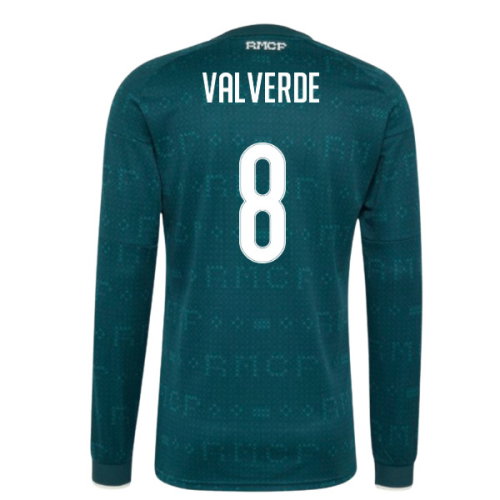 2026-2027 Real Madrid Long Sleeve Away Shirt (Valverde 8)