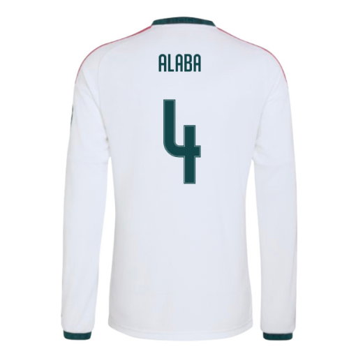 2026-2027 Real Madrid Long Sleeve Home Shirt (Alaba 4)
