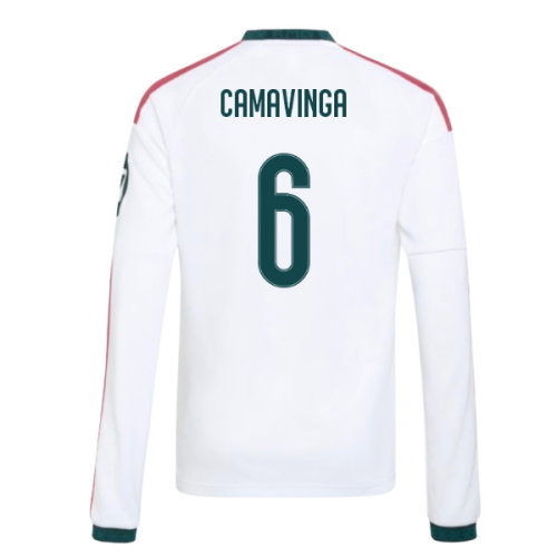 2026-2027 Real Madrid Long Sleeve Home Shirt (Kids) (Camavinga 6)