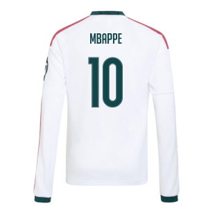 2026-2027 Real Madrid Long Sleeve Home Shirt (Kids) (Mbappe 10)