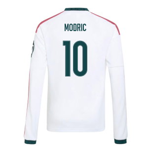 2026-2027 Real Madrid Long Sleeve Home Shirt (Kids) (Modric 10)