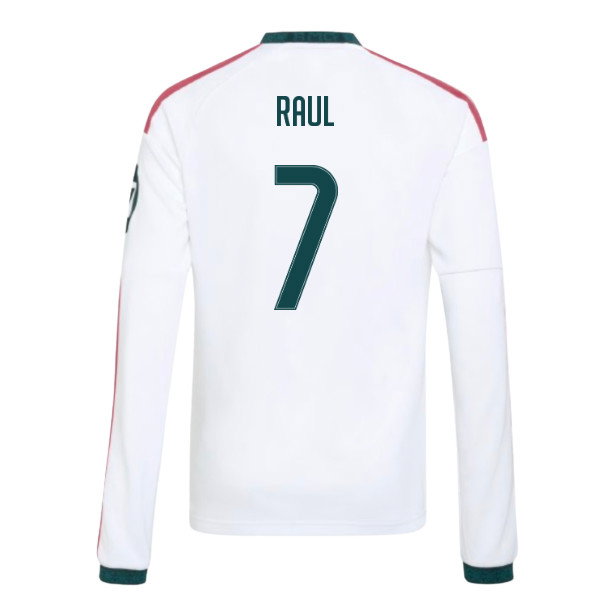 2026-2027 Real Madrid Long Sleeve Home Shirt (Kids) (Raul 7)