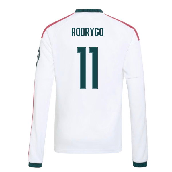 2026-2027 Real Madrid Long Sleeve Home Shirt (Kids) (Rodrygo 11)