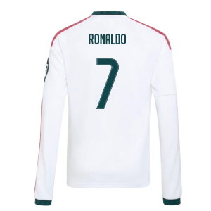 2026-2027 Real Madrid Long Sleeve Home Shirt (Kids) (Ronaldo 7)
