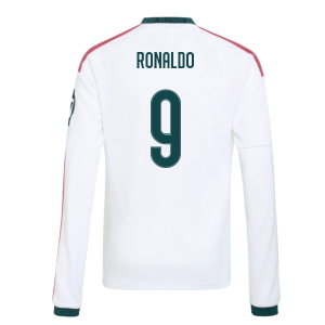 2026-2027 Real Madrid Long Sleeve Home Shirt (Kids) (Ronaldo 9)