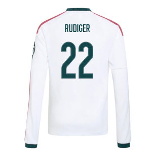 2026-2027 Real Madrid Long Sleeve Home Shirt (Kids) (Rudiger 22)