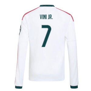 2026-2027 Real Madrid Long Sleeve Home Shirt (Kids) (Vini Jr. 7)