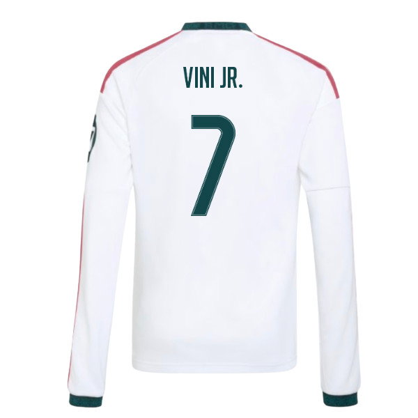2026-2027 Real Madrid Long Sleeve Home Shirt (Kids) (Vini Jr. 7)