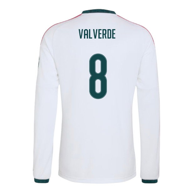 2026-2027 Real Madrid Long Sleeve Home Shirt (Valverde 8)