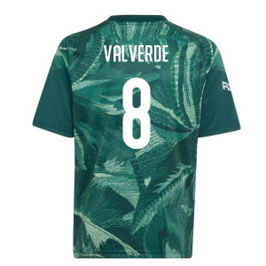 2026-2027 Real Madrid Pre-Match Shirt (Aurora Ivy) - Kids (Valverde 8)