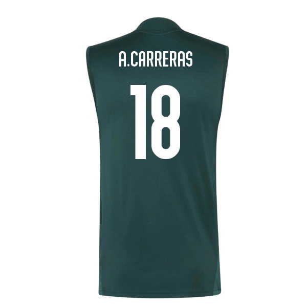 2026-2027 Real Madrid Sleeveless Training Jersey (Aurora Ivy) (A.Carreras 18)
