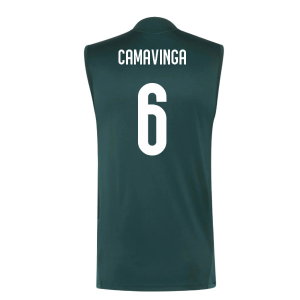 2026-2027 Real Madrid Sleeveless Training Jersey (Aurora Ivy) (Camavinga 6)