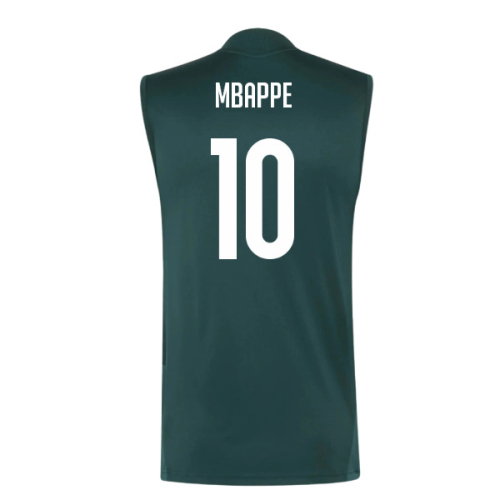 2026-2027 Real Madrid Sleeveless Training Jersey (Aurora Ivy) (Mbappe 10)