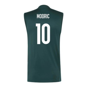 2026-2027 Real Madrid Sleeveless Training Jersey (Aurora Ivy) (Modric 10)