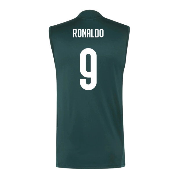 2026-2027 Real Madrid Sleeveless Training Jersey (Aurora Ivy) (Ronaldo 9)
