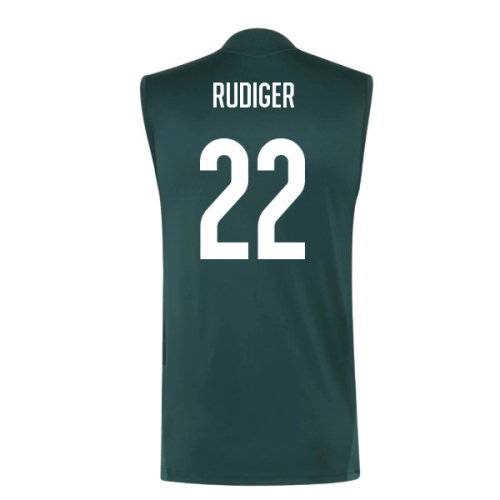 2026-2027 Real Madrid Sleeveless Training Jersey (Aurora Ivy) (Rudiger 22)