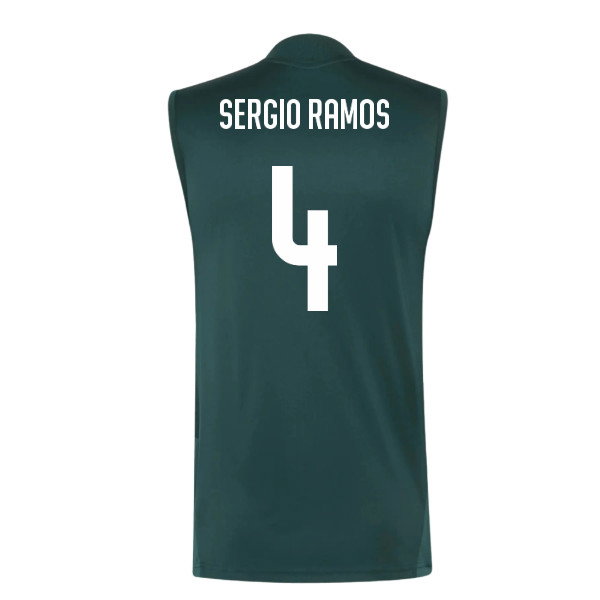 2026-2027 Real Madrid Sleeveless Training Jersey (Aurora Ivy) (Sergio Ramos 4)