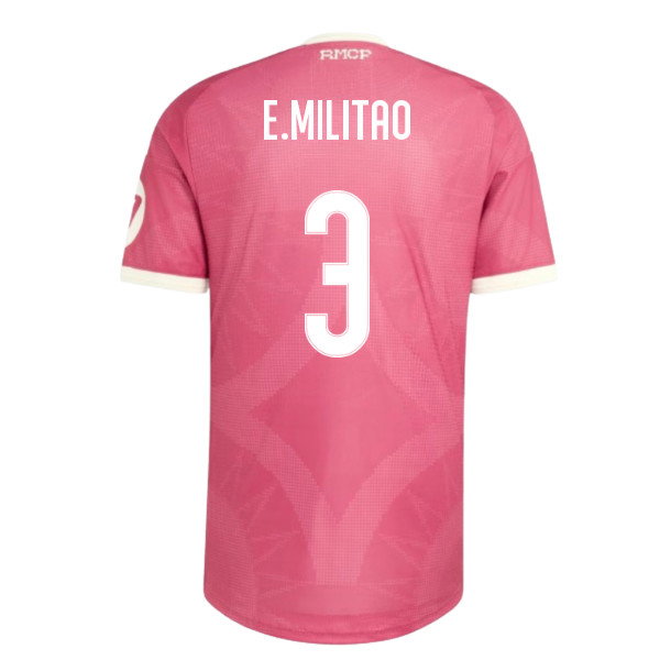 2026-2027 Real Madrid Third Authentic Shirt (Pink) (E.Militao 3)