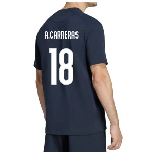 2026-2027 Real Madrid Tiro Travel Tee (Navy) (A.Carreras 18)