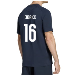 2026-2027 Real Madrid Tiro Travel Tee (Navy) (Endrick 16)