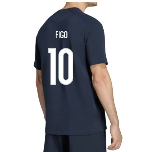 2026-2027 Real Madrid Tiro Travel Tee (Navy) (Figo 10)