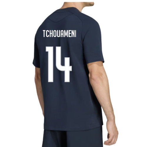 2026-2027 Real Madrid Tiro Travel Tee (Navy) (Tchouameni 14)