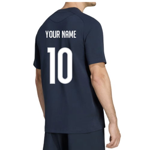 2026-2027 Real Madrid Tiro Travel Tee (Navy) (Your Name)