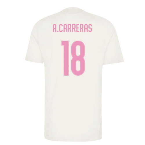 2026-2027 Real Madrid Training Jersey (Ivory) (A.Carreras 18)