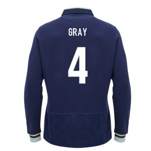 2026-2027 Scotland Home LS Cotton Rugby Shirt (Kids) (Gray 4)