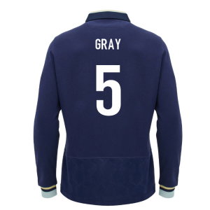 2026-2027 Scotland Home LS Cotton Rugby Shirt (Kids) (Gray 5)