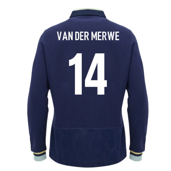2026-2027 Scotland Home LS Cotton Rugby Shirt (Kids) (Van Der Merwe 14)