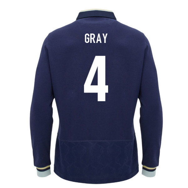 2026-2027 Scotland Rugby LS Cotton Home Shirt (Gray 4)