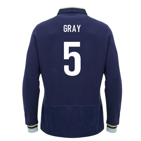 2026-2027 Scotland Rugby LS Cotton Home Shirt (Gray 5)
