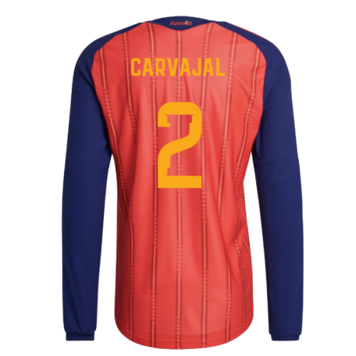 2026-2027 Spain Authentic Long Sleeve Home Shirt (Carvajal 2)