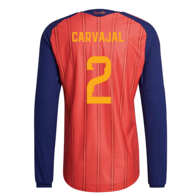 2026-2027 Spain Authentic Long Sleeve Home Shirt (Carvajal 2)