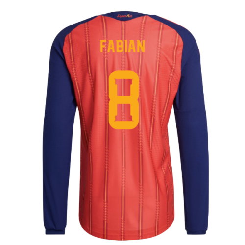 2026-2027 Spain Authentic Long Sleeve Home Shirt (Fabian 8)