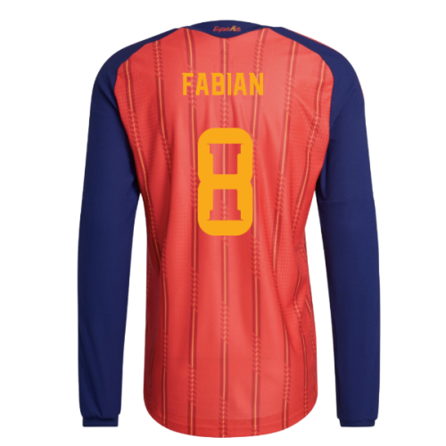 2026-2027 Spain Authentic Long Sleeve Home Shirt (Fabian 8)