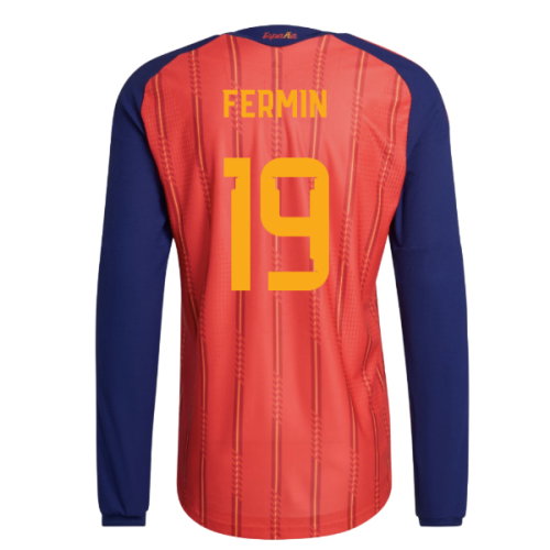 2026-2027 Spain Authentic Long Sleeve Home Shirt (Fermin 19)