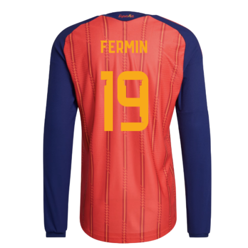 2026-2027 Spain Authentic Long Sleeve Home Shirt (Fermin 19)