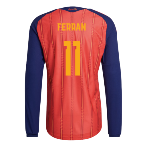 2026-2027 Spain Authentic Long Sleeve Home Shirt (Ferran 11)